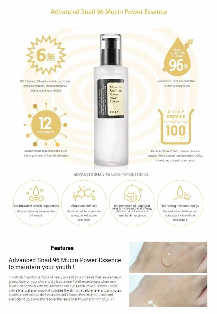 Cosrx Advanced Snail 96 Mucin-Essenz